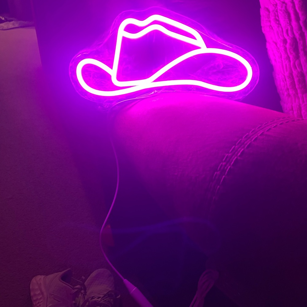 Neon Cowboy Hat Light